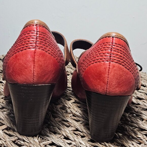 NICOLE Red Heels, Women's size 7.5 M - Picture 3 of 6
